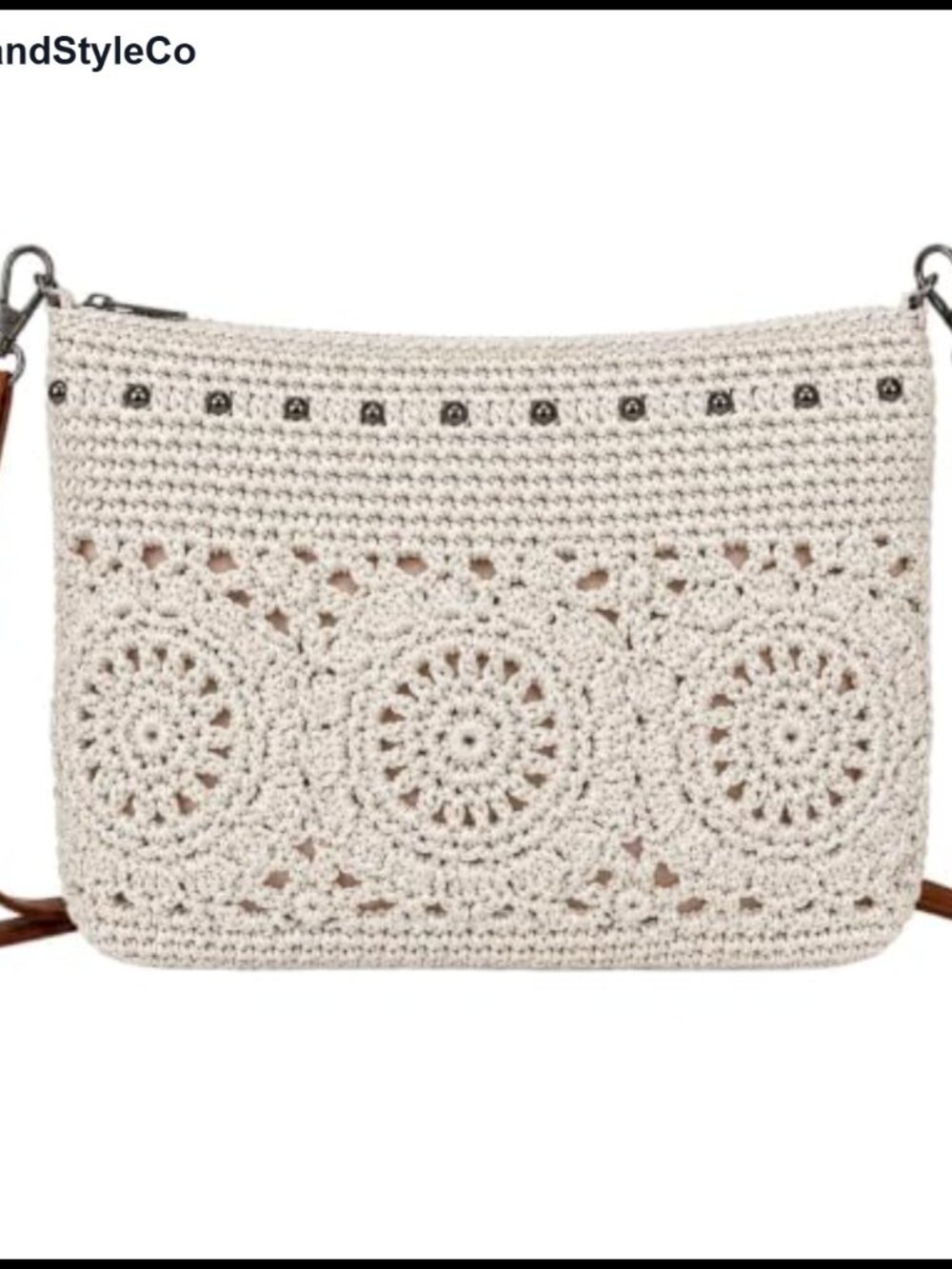 Woven Crossbody Bag for Women - Lightweight Crochet Purse with Adjustable Strap